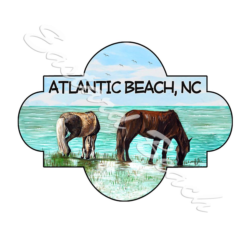 Atlantic Beach - Horses Scene