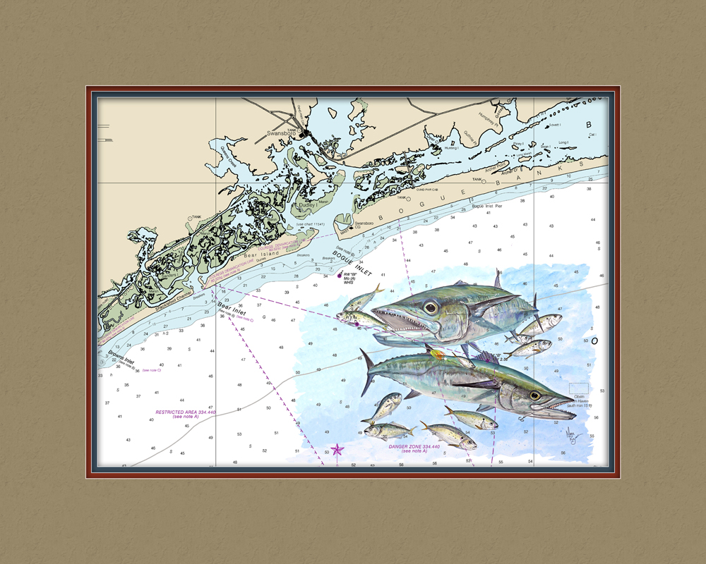 Chart - Bogue Inlet, NC - King Mackerel